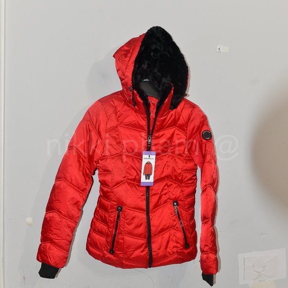 NWT Nautica Ladies’ Puffer Jacket IN RED - Picture 2 of 11